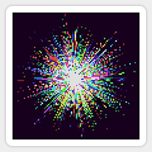 Pixel Firework No.4 Sticker